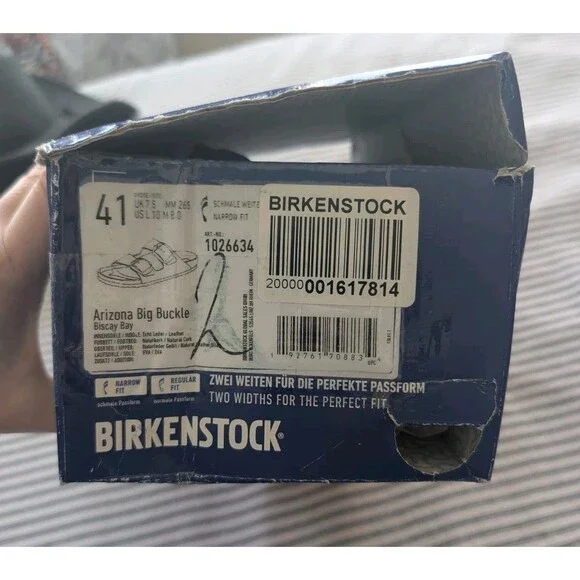 Birkenstock Arizona Big Buckle Biscay Bay Narrow Fit EU 41 US 10 - Picture 11 of 12